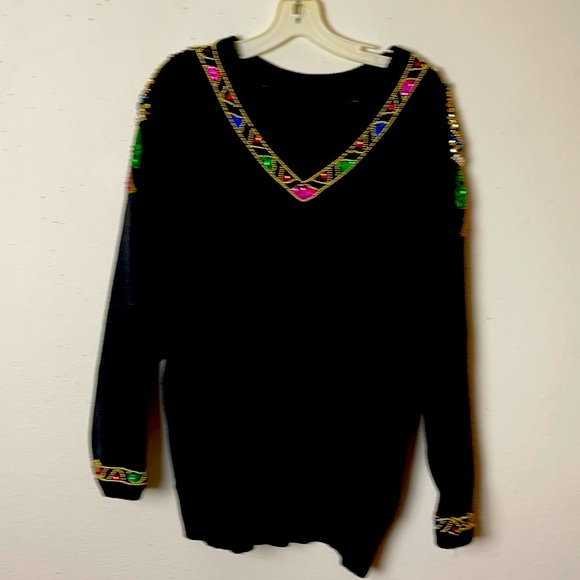 Vintage Christina beaded sweater. S - Picture 3 of 9